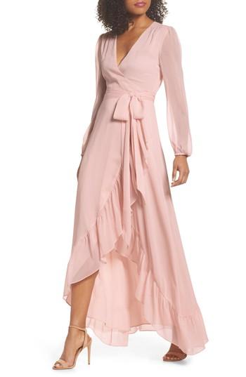 Women's Wayf Meryl Long Sleeve Wrap Maxi Dress