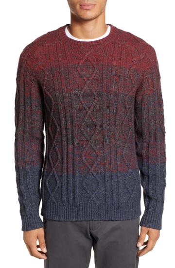 Men's Life/after/denim Voyager Slim Fit Colorblock Sweater - Red