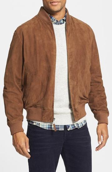 Men's Golden Bear Suede Baseball Jacket