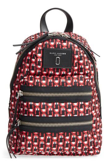 Marc Jacobs Logo Scream Mini Biker Backpack - Red