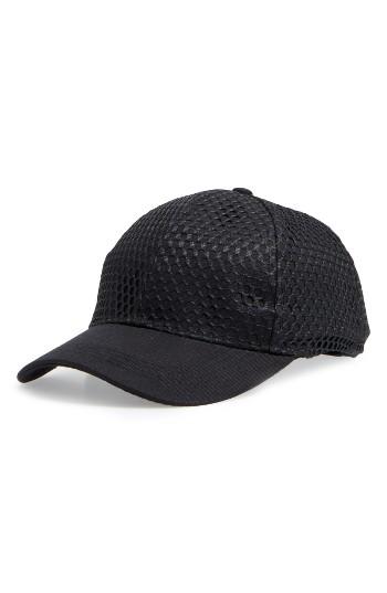 Women's Emanuel Geraldo Mesh Ball Cap - Black