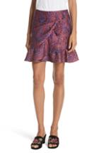 Women's Opening Ceremony Ruffle Hem Jacquard Skirt