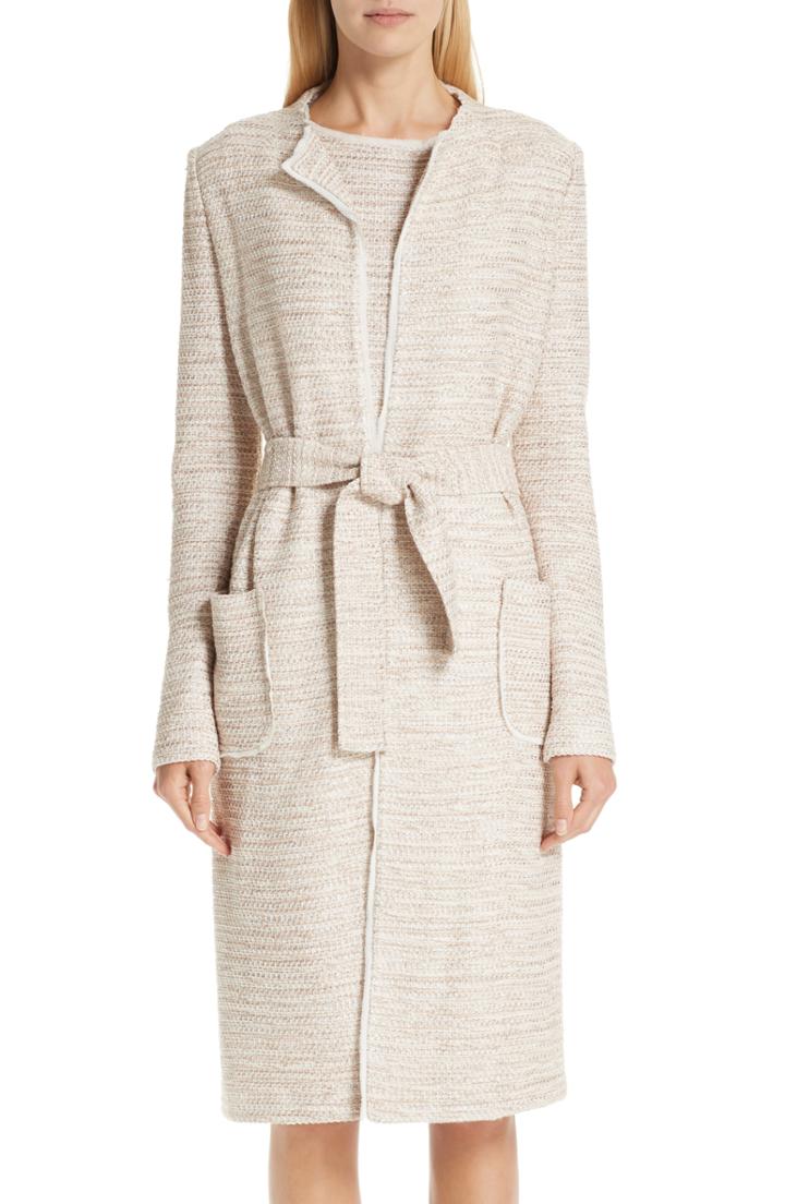 Women's St. John Collection Dune Inlay Knit Jacket - Beige