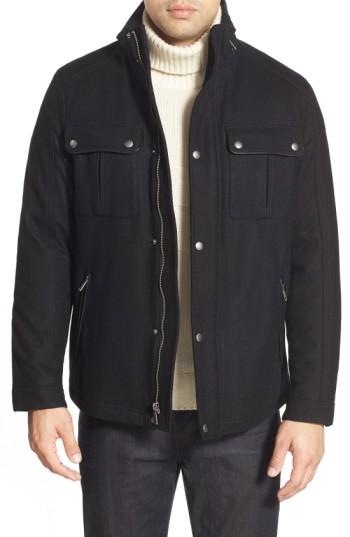 Men's Cole Haan Melton Coat - Black