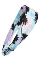 Berry Tropical Palm Head Wrap, Size - Blue