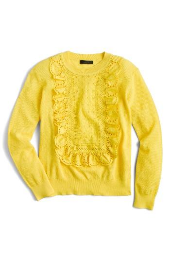 Women's J.crew Lara Lace Bib Pullover