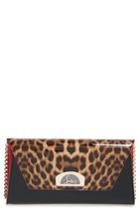 Christian Louboutin 'vero Dodat' Patent Clutch - Brown