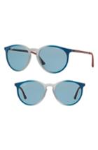 Women's Ray-ban Youngster 53mm Round Sunglasses - Light Blue Solid