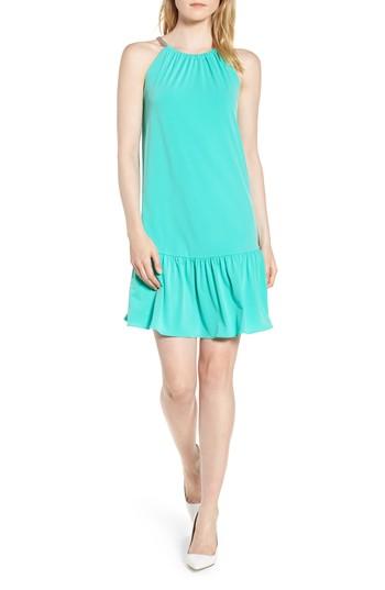 Women's Michael Michael Kors Chain Detail Halter Dress - Green