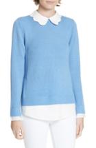 Women's Ted Baker London Bronwen Scalloped Collar Sweater - Blue