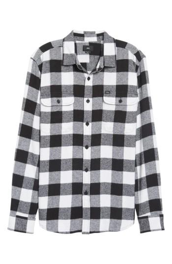 Men's Obey Trent Check Woven Shirt - Black