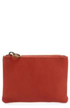 Madewell Small Leather Pouch, Size - Tiger Lily