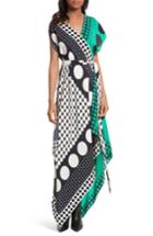 Women's Diane Von Furstenberg Asymmetrical Scarf Maxi Dress - Black