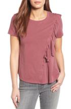Women's Caslon Ruffled Short Sleeve Tee - Red