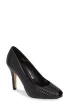 Women's Athena Alexander Strasborg Peep Toe Pump M - Black