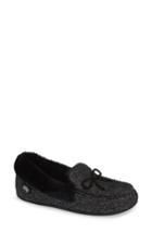 Women's Fitflop Clara Genuine Shearling Lined Moccasin M - Black