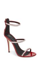 Women's Giuseppe Zanotti Alien Crystal Embellished Sandal M - Red