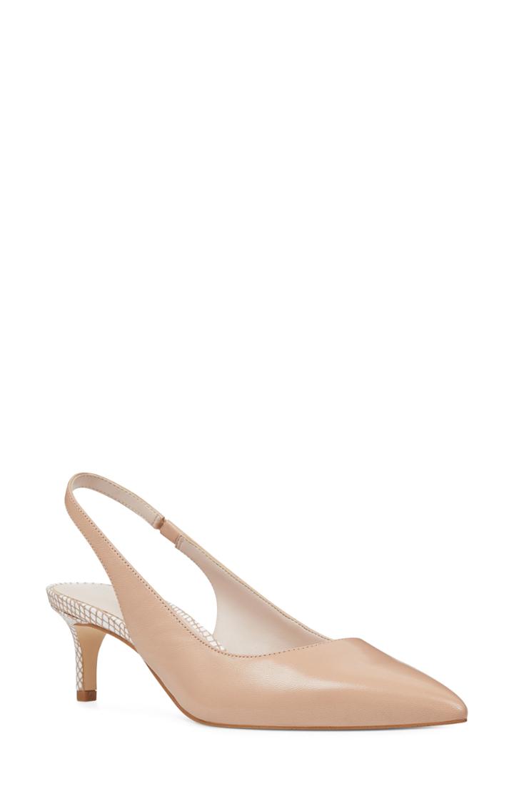 Women's Nine West Feliks Sling Back Pump .5 M - Beige