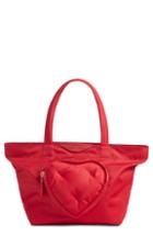 Anya Hindmarch Chubby Heart Mini East/west Nylon Tote -