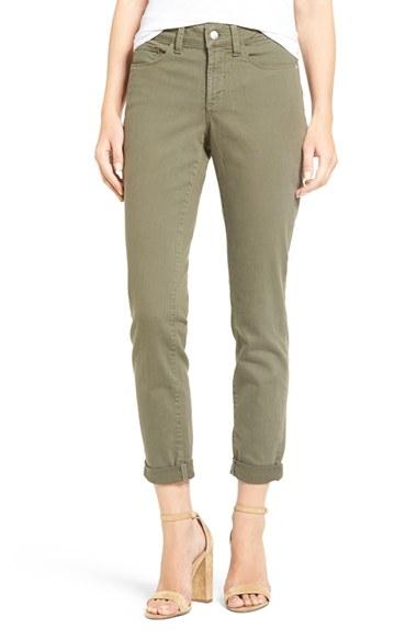 Petite Women's Nydj Alina Convertible Ankle Jeans P - Green