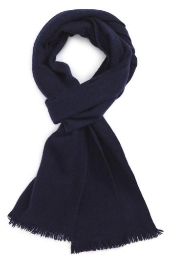 Men's Nordstrom Men's Shop Solid Cashmere Scarf, Size - Blue
