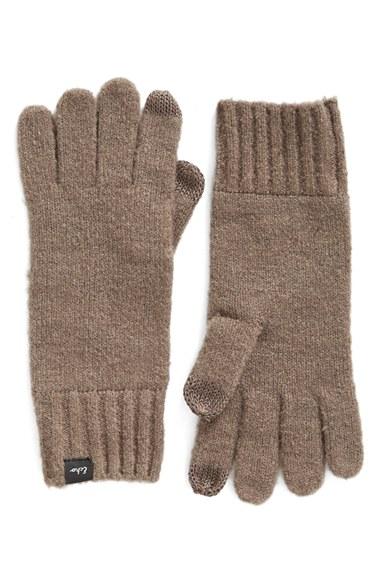 Women's Echo 'touch' Stretch Fleece Tech Gloves, Size - Grey