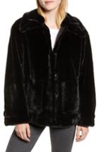 Women's Trina Turk Salma Faux Fur Jacket - Black