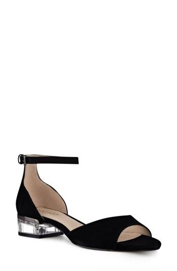 Women's Nine West Volor Ankle Strap Sandal .5 M - Black