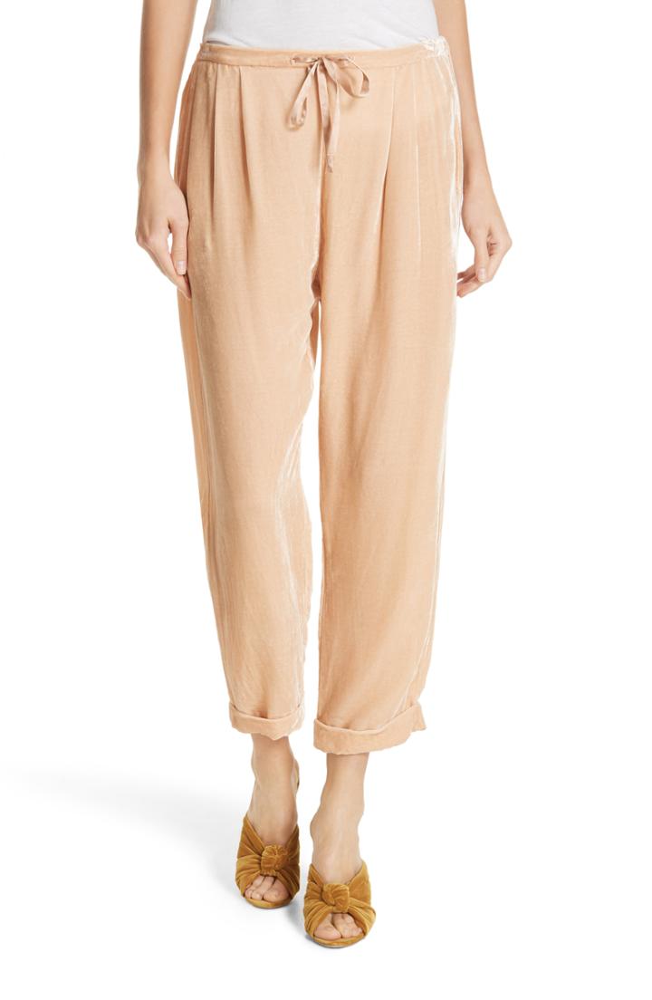 Women's Mes Demoiselles Milo Velvet Pants Us / 36 Fr - Pink
