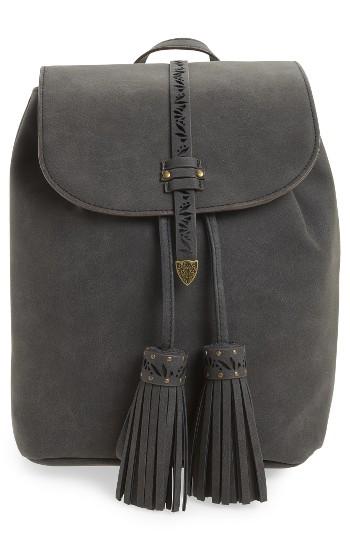 Elle & Jae Gypset Palomina Cutwork Trim Faux Leather Backpack - Black