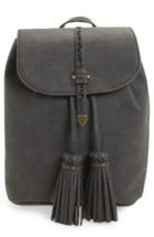Elle & Jae Gypset Palomina Cutwork Trim Faux Leather Backpack - Black