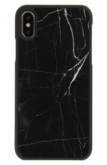 Felony Case Genuine Black Marble Iphone X Case - Black