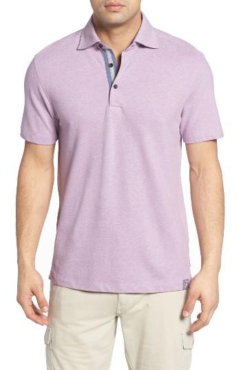 Men's Thaddeus Pierro Pique Polo - Purple