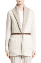 Women's Fabiana Filippi Wool, Silk & Cashmere Knit Cardigan Us / 42 It - White