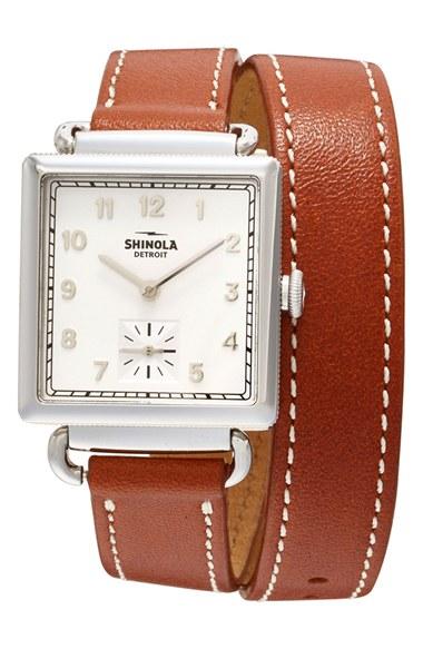Women's Shinola Cass Leather Strap Watch, 28mm
