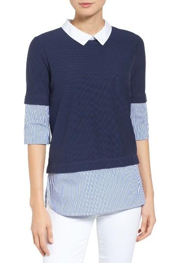 Women's Halogen Layered Look Top - Blue