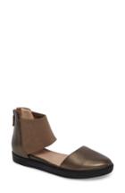 Women's Eileen Fisher Powell Ankle Cuff Sandal(women) .5 M - Metallic