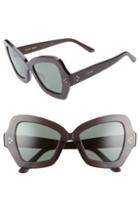 Women's Celine 54mm Butterfly Sunglasses - Transparent Grey/ Green