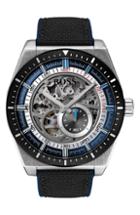 Men's Boss Signature Timepiece Collection Automatic Strap Watch, 44mm