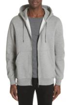 Men's Burberry Kenton Regular Fit Full Zip Fleece Hoodie - Grey