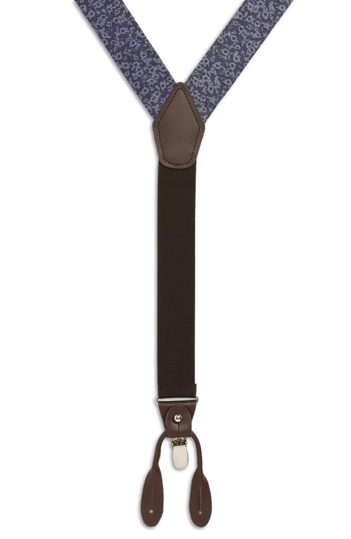 Men's Nordstrom Men's Shop Floral Denim Suspenders
