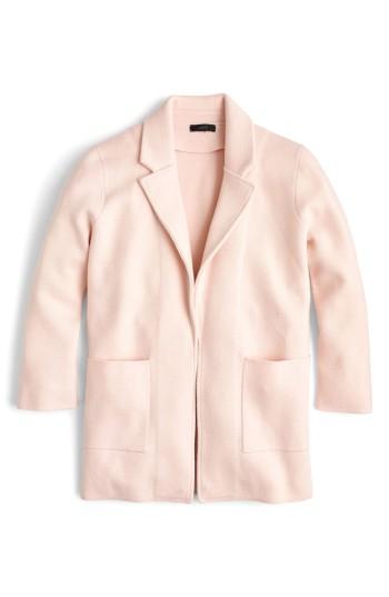 Women's J.crew New Lightweight Sweater Blazer - Pink