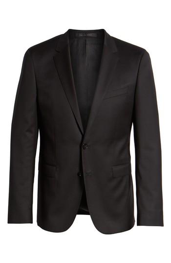 Men's Boss Ryan Cyl Extra Trim Fit Solid Wool Sport Coat R - Black