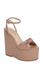 Women's Topshop Waltz Knotted Platform Wedge .5us / 36eu - Beige