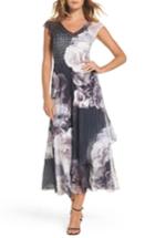 Women's Komarov Floral V-neck A-line Dress
