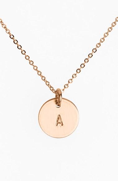 Women's Nashelle 14k-rose Gold Fill Initial Mini Disc Necklace