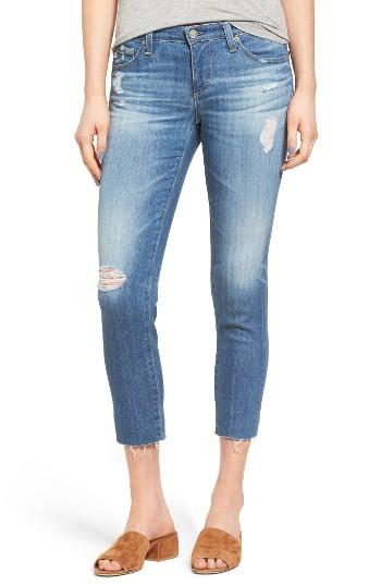 Women's Ag 'the Stilt' Destroyed Crop Skinny Jeans