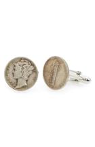 Men's David Donahue Dime Sterling Silver Cuff Links