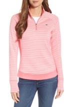 Women's Vineyard Vines Performance Stripe Quarter Zip Pullover