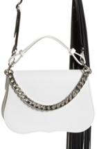 Calvin Klein 205w39nyc Small Leather Shoulder Bag - White